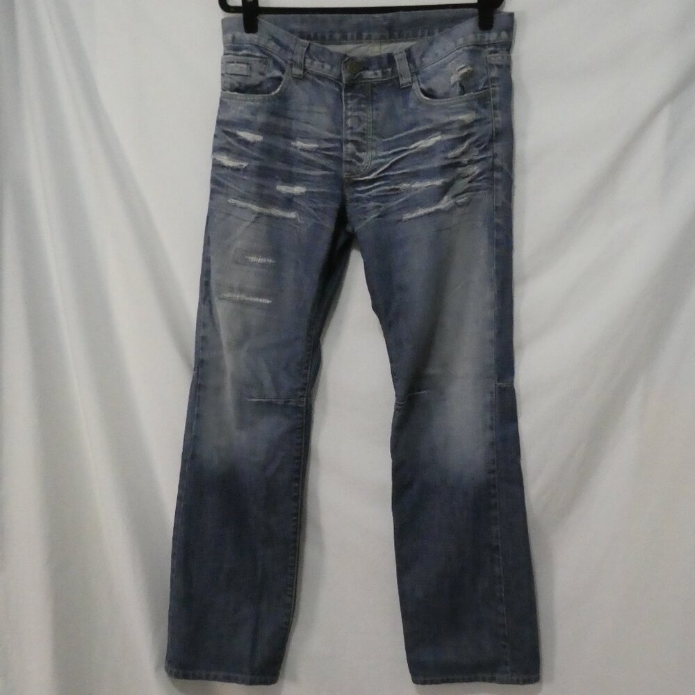 LEE COOPER Premium Denim New Man size 36 Distressed Straight Leg Cotton Jeans